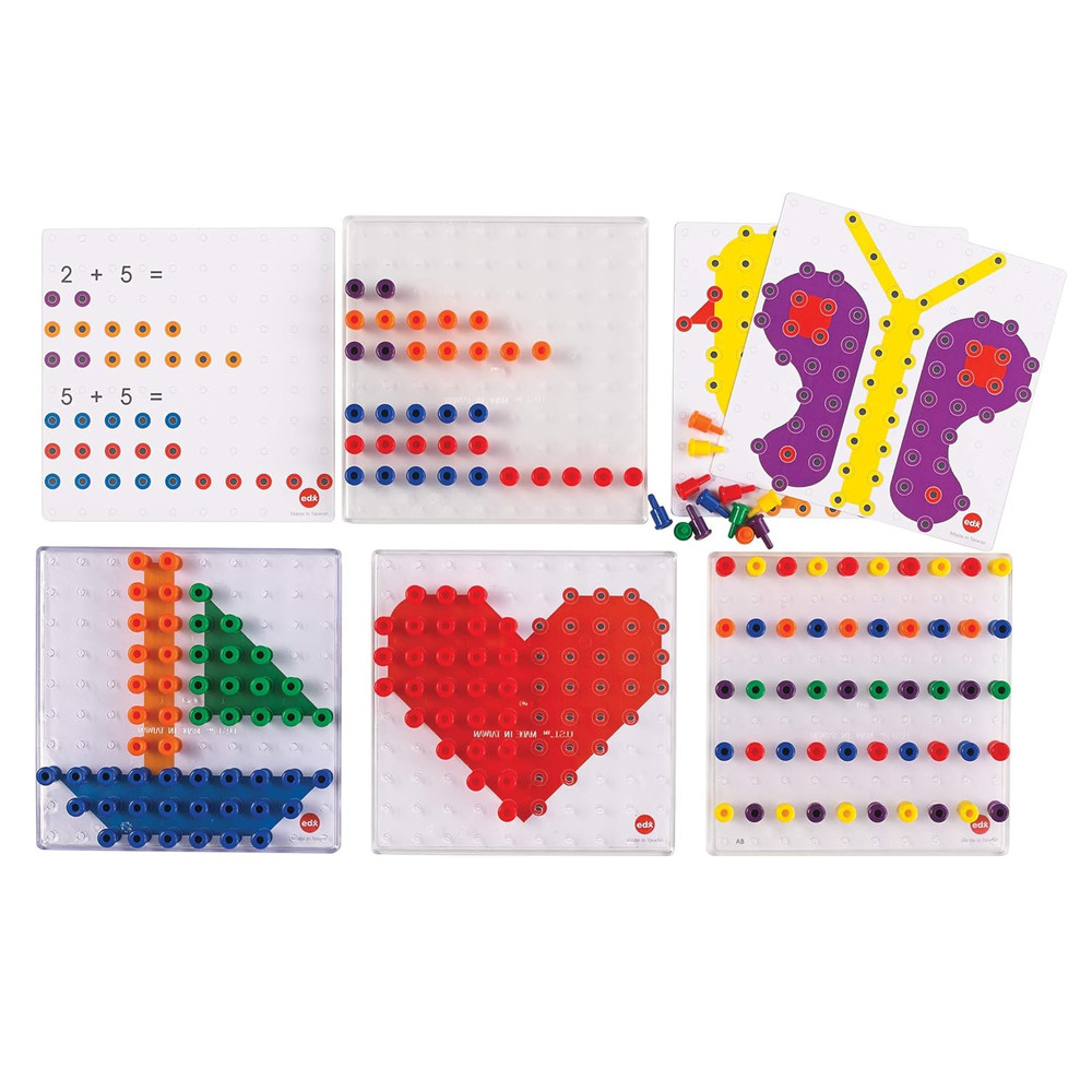 -39472 Small Pegs Activity Set - Early Math Patterning, Sequencing and Arithmeti