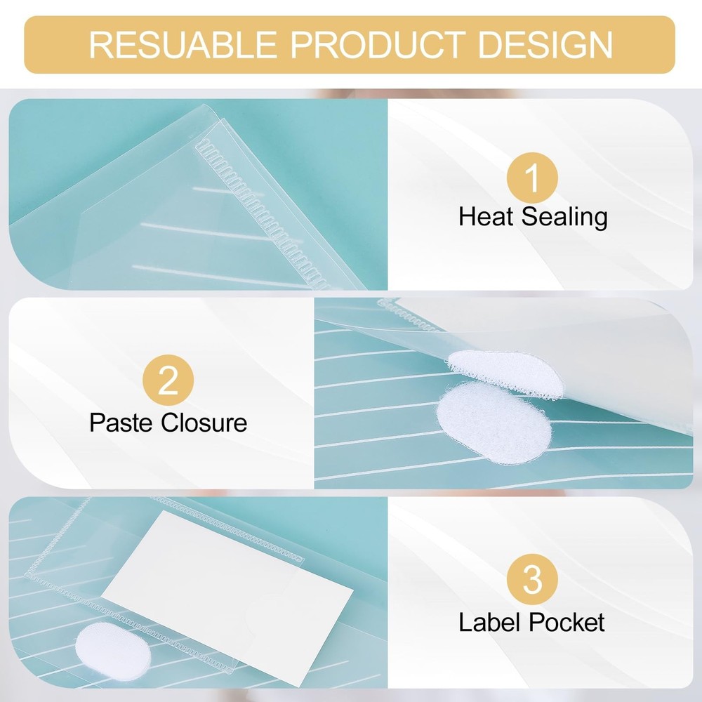 10 Pack, Clear Plastic Envelopes File Folders, HeavyDuty Document Holder with...