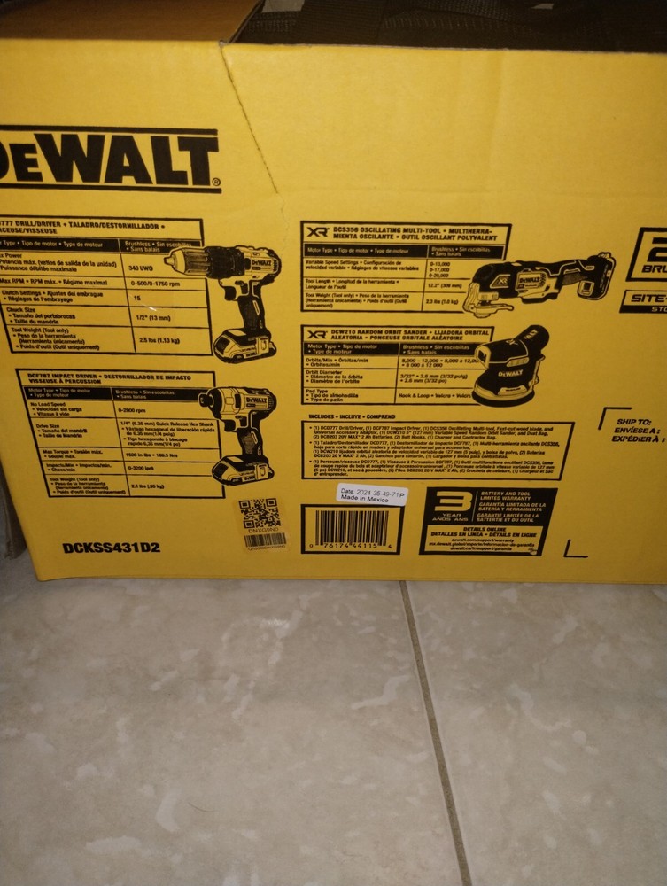 DEWALT 20V MAX 4-Tool Combo Kit DCKSS431D2