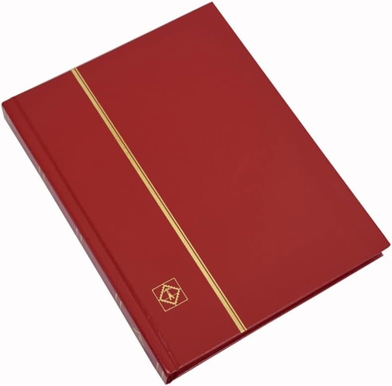 Stamp Collection Album Stockbook 6.5x9 32 Black Page Long Term Red A5 Lighthouse