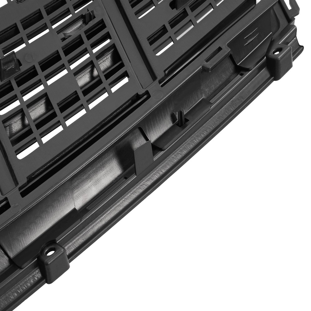 HECASA For 2013-2016 Cadillac SRX 3PCS Black Front Bumper Upper Lower Grille