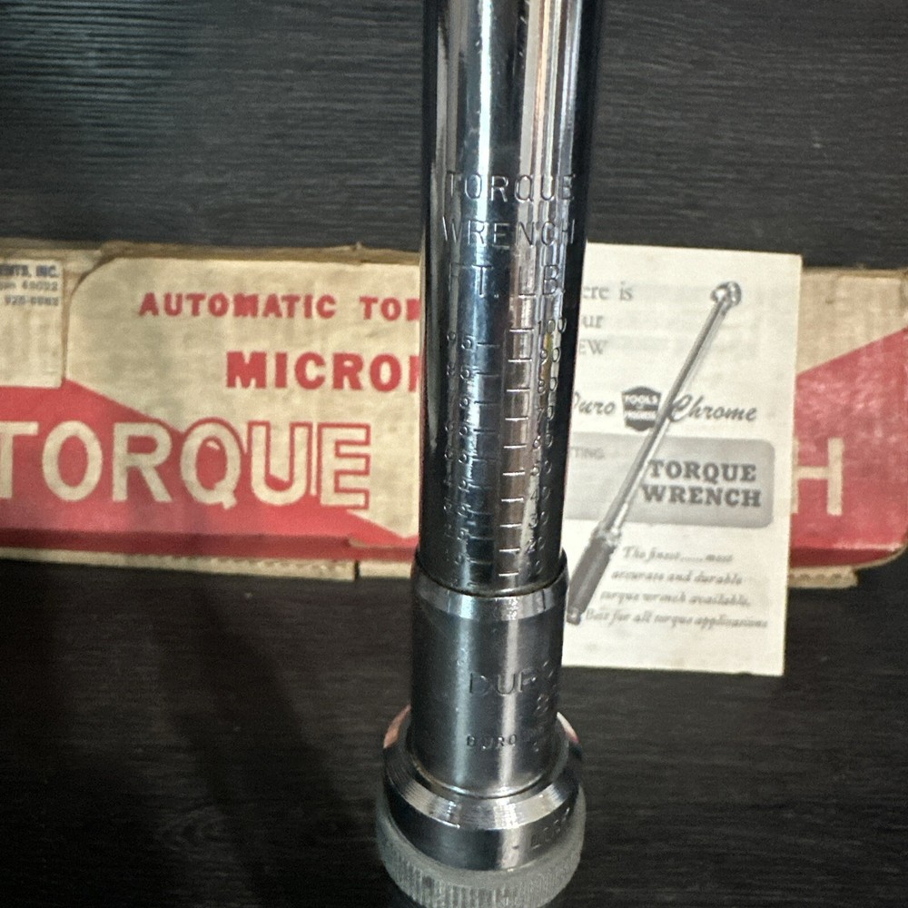 Vintage DURO CHROME 8084A Micrometer Torque Wrench