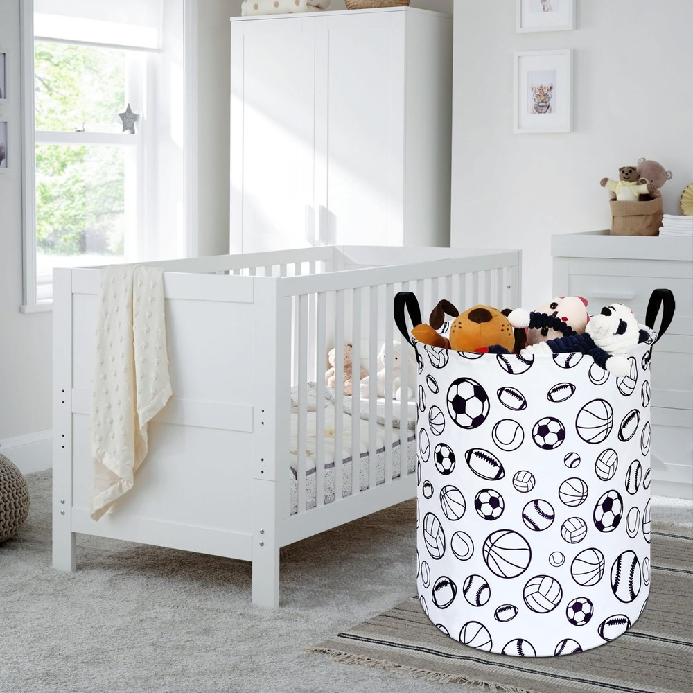 KUNRO Round Laundry Gift Basket Storage Hamper, Clothes Storage Organizer Bin...