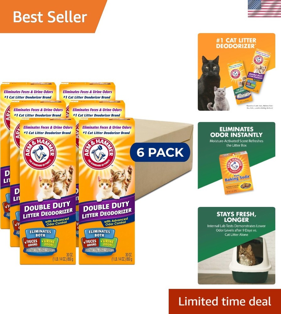 Cat Litter Deodorizer Double Duty, 30 oz, 6 Pack