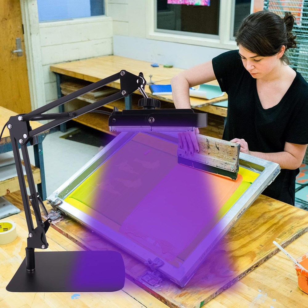 60W LED Exposure Unit for Screen Printing, UV Light w/ Adjustable Stand