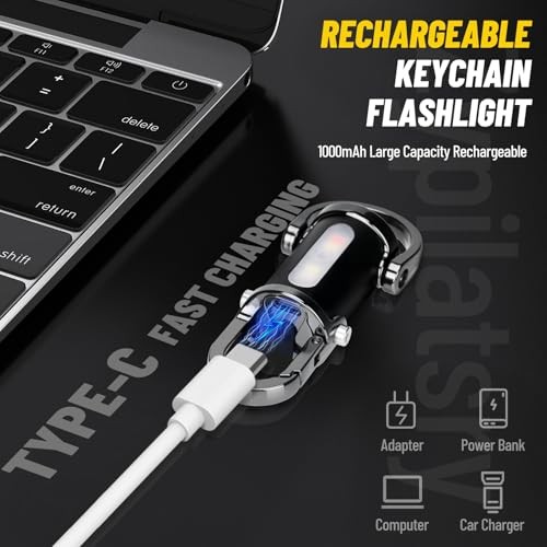 1200LM Super Bright Mini Led Flashlights USB Rechargeable Small Black