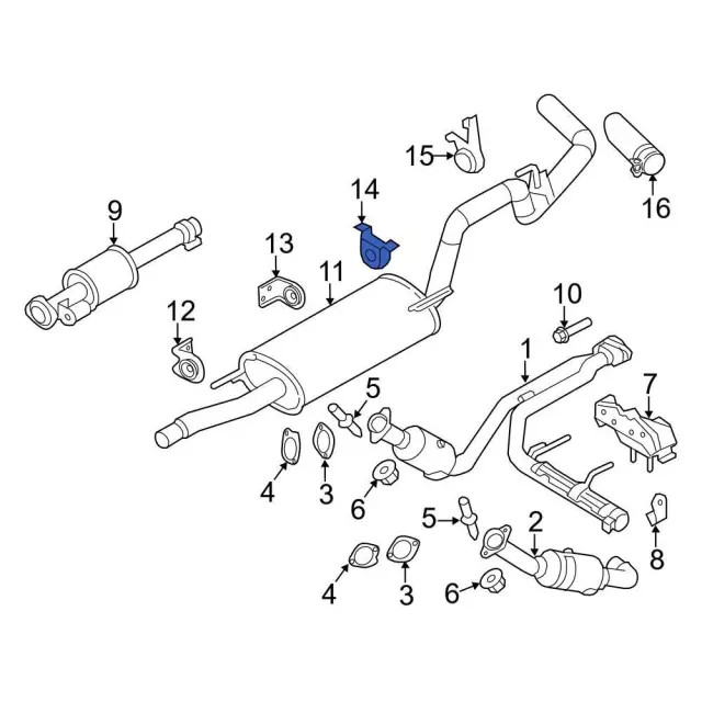 Genuine Ford Muffler Rear Mount HL3Z5A246A