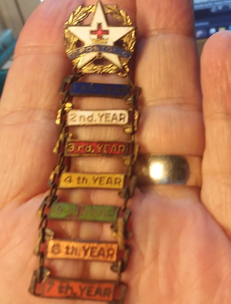 Antique 7th Year Apostolic Pin
