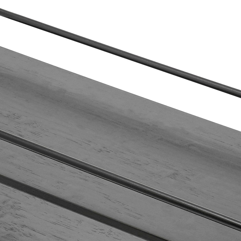 Acrylic End Table,Rectangle Side Table, Bamboo Acrylic Modern End Table