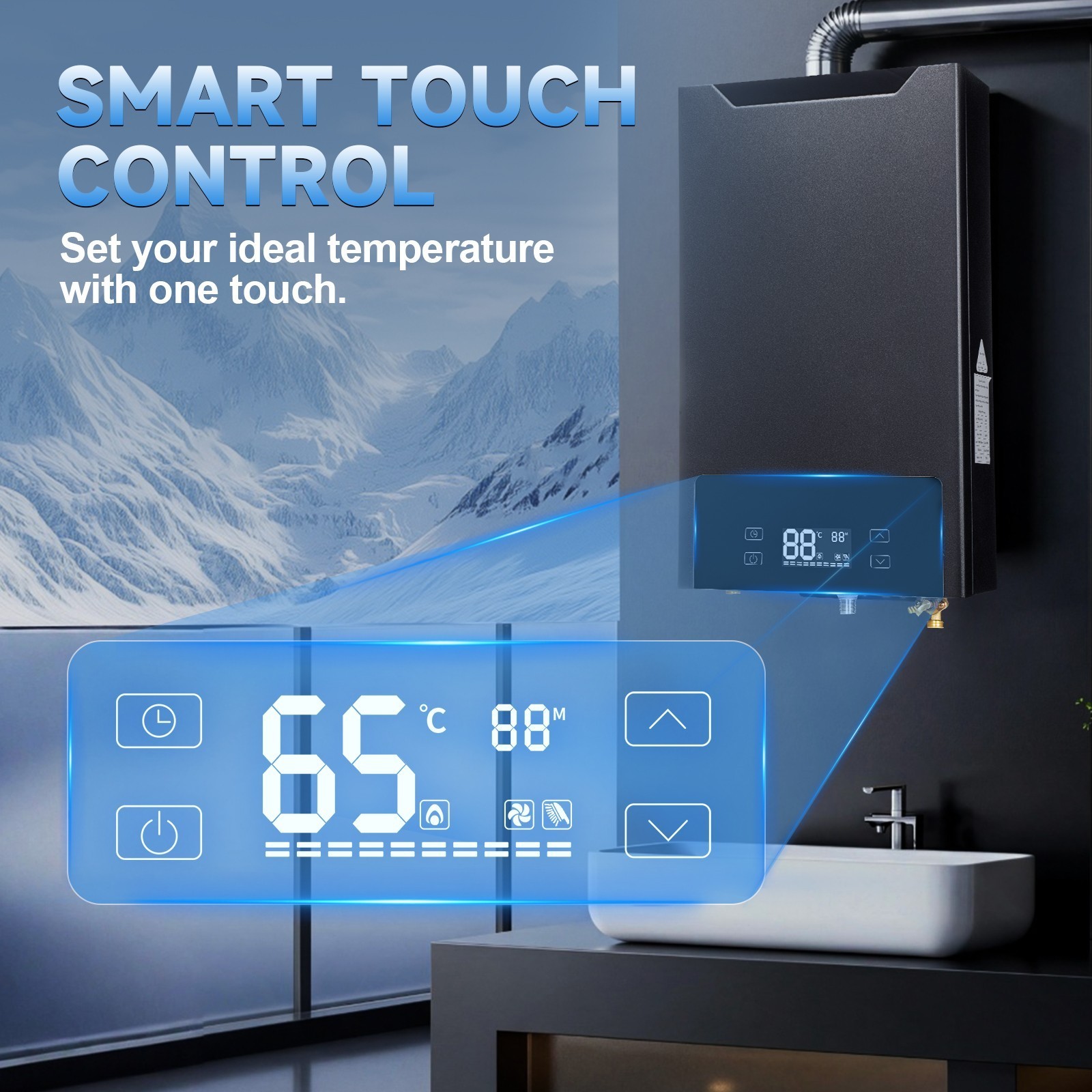 130,000 BTU Propane Gas Tankless Water Heater 4.3 GPM Instant Hot Water Heater