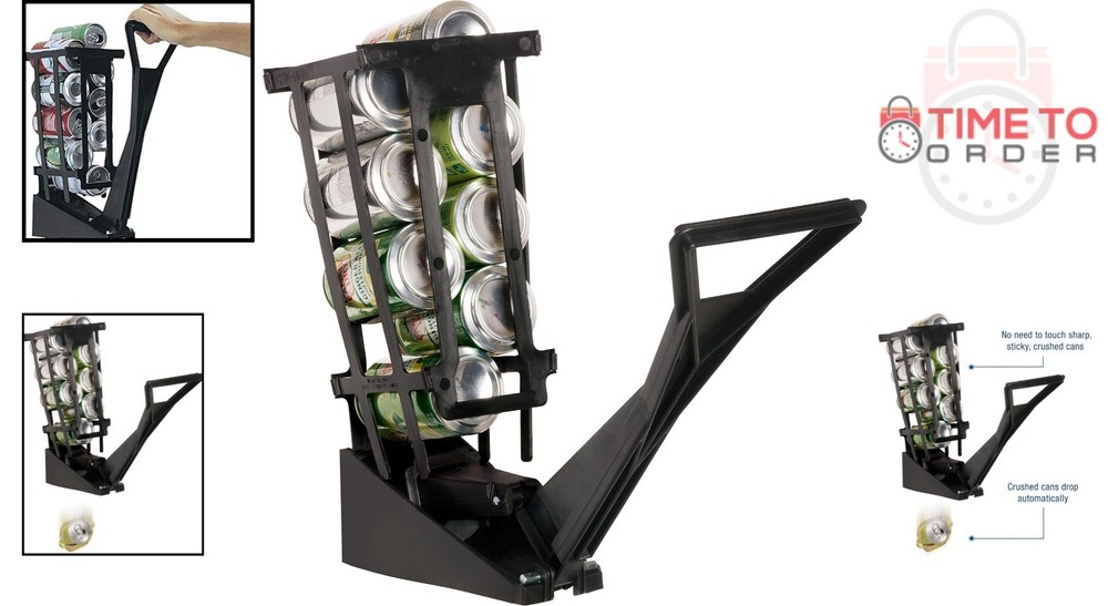 Wall Mounted Can Crusher Aluminum 12oz Recycling Compact Durable