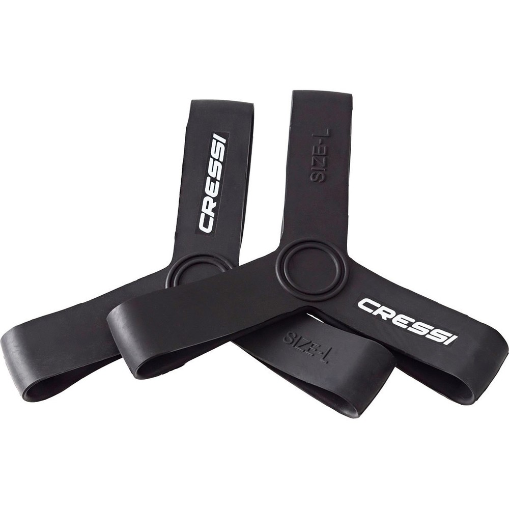 Cressi Rubber Fin Keeper, Pair, Black