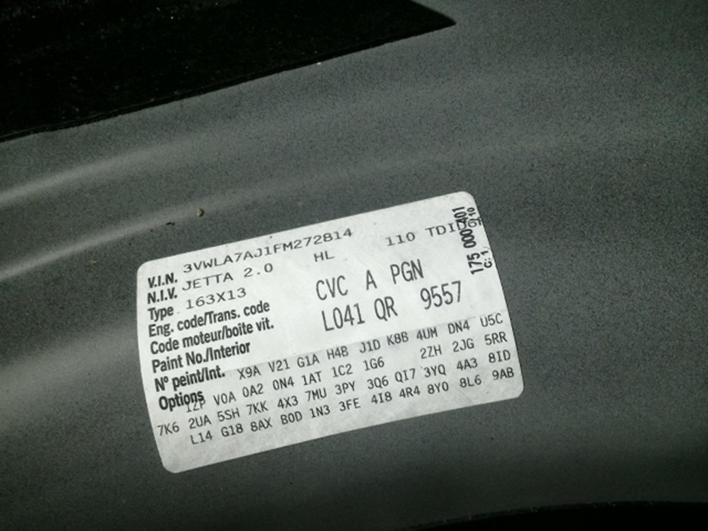 JETTA 2015 High Mounted Stop Light 104810902