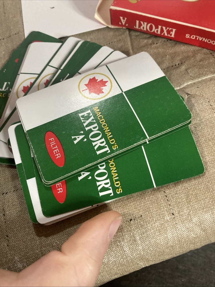 Complete Deck Od MacDonald's EXPORT A Canada Cigarettes Playing Cards