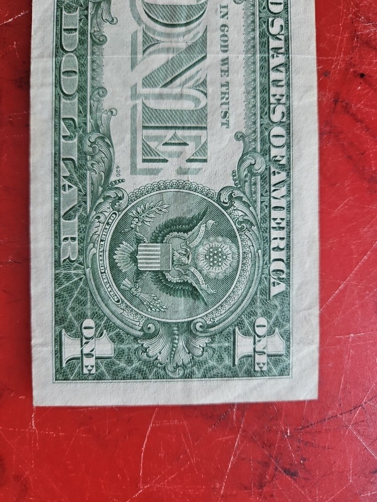 $1 1957B Silver Certificate OVER INKING ERROR !!