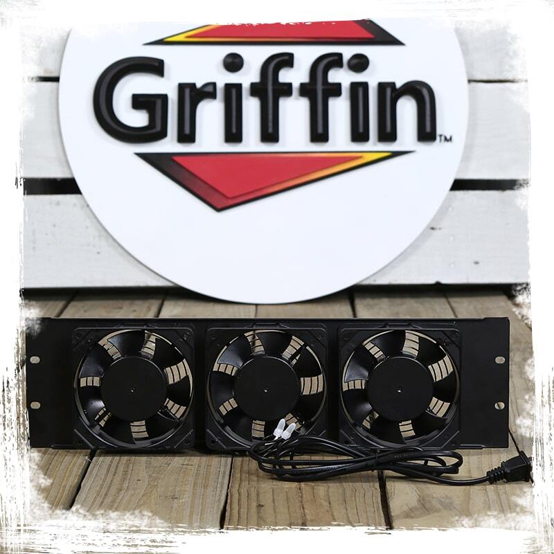 Rackmount Cooling Fan (2 Pack Bundle) | 3U Triple Recording Studio Exhaust Fans
