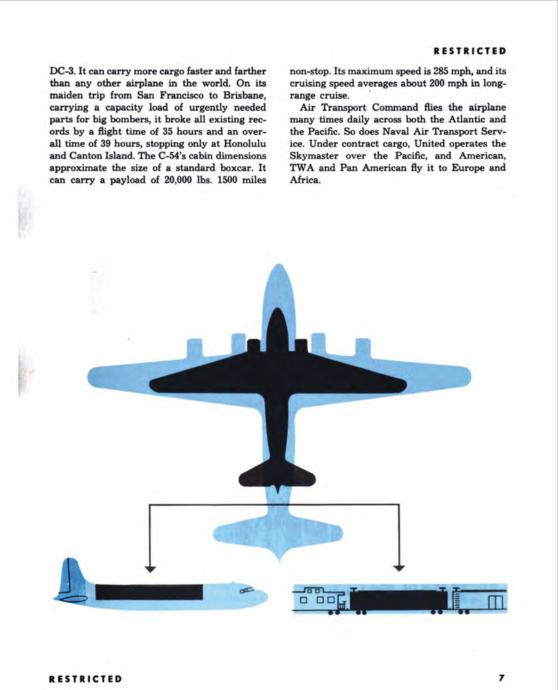 217 Page 1945 C-54 Skymaster AAF 51-129-3 Pilot Training Flight Manual on CD