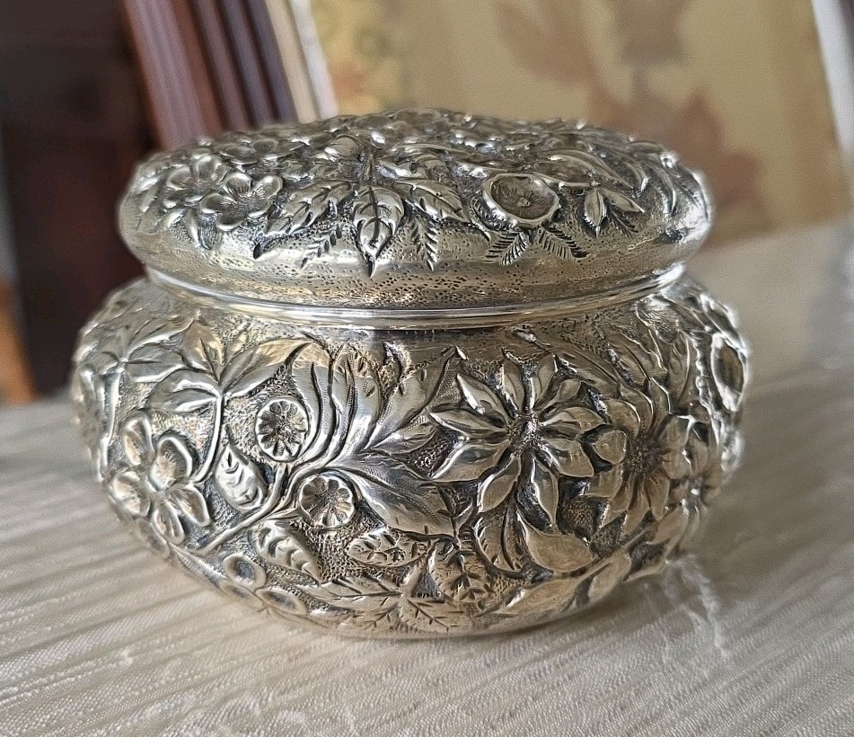 A. JACOBI & CO. STERLING SILVER REPOUSSE BOX