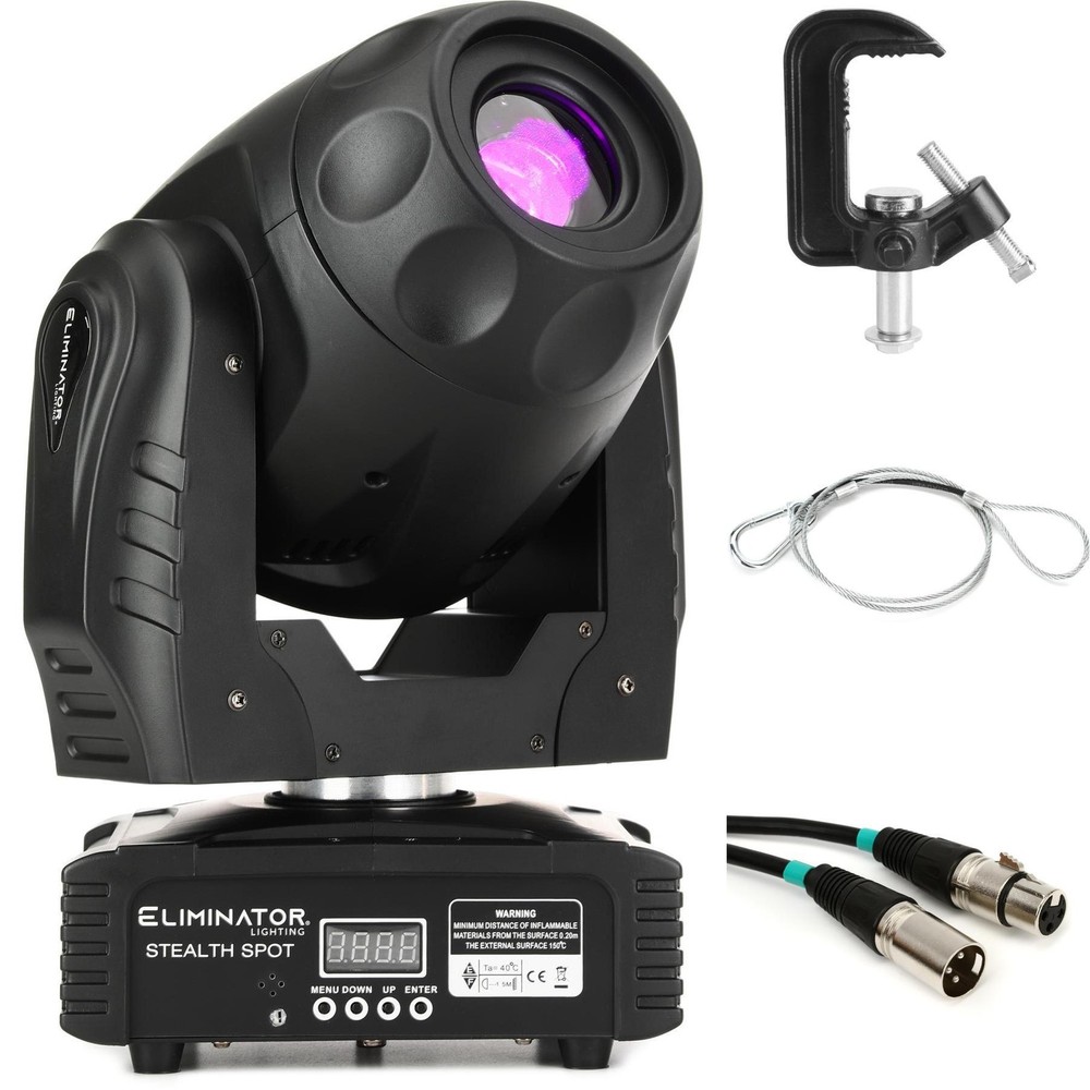 Eliminator Stealth Spot LED Moving Head Spot Essentials Bundle