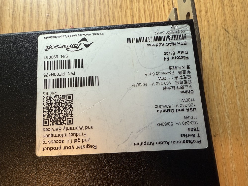 Powersoft T604 Power Amplifier