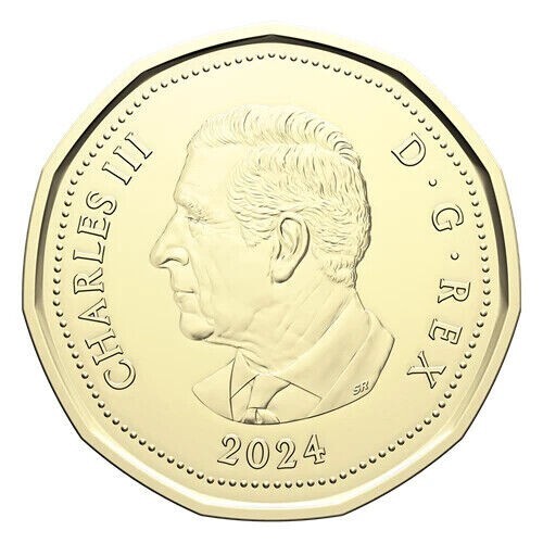 2024 Canada Montgomery $1 Loonie Coin, Colored Version, UNC