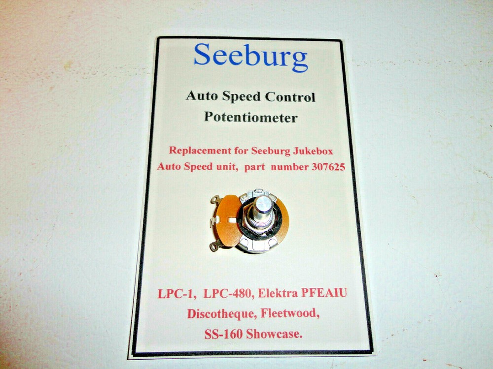 Seeburg Auto Speed Control Potentiometer Replacement with Instructions New!
