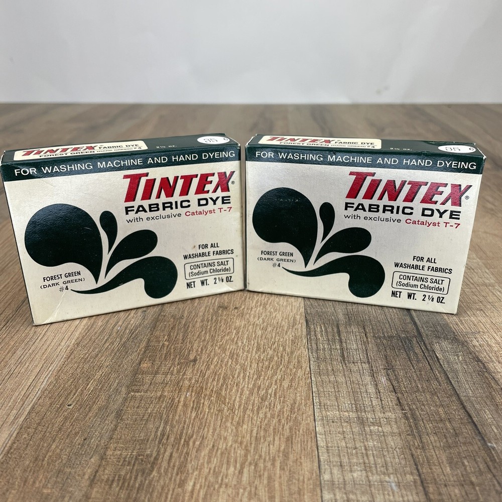 2 Pack Tintex Fabric Dye Forest Green #36 Washing Machine Catalyst T-7