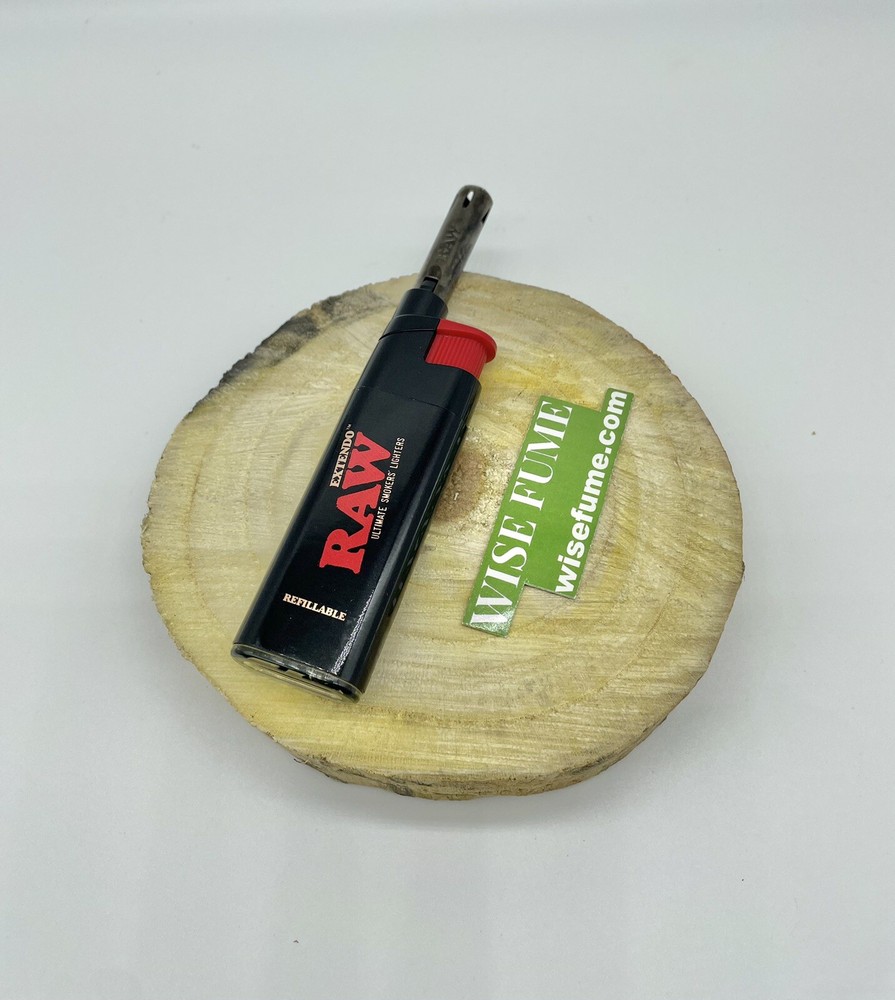 Zig Zag UNBLEACHED KING Size Pre-Rolled Cone +Raw Torch Phoenix Extendo Lighter