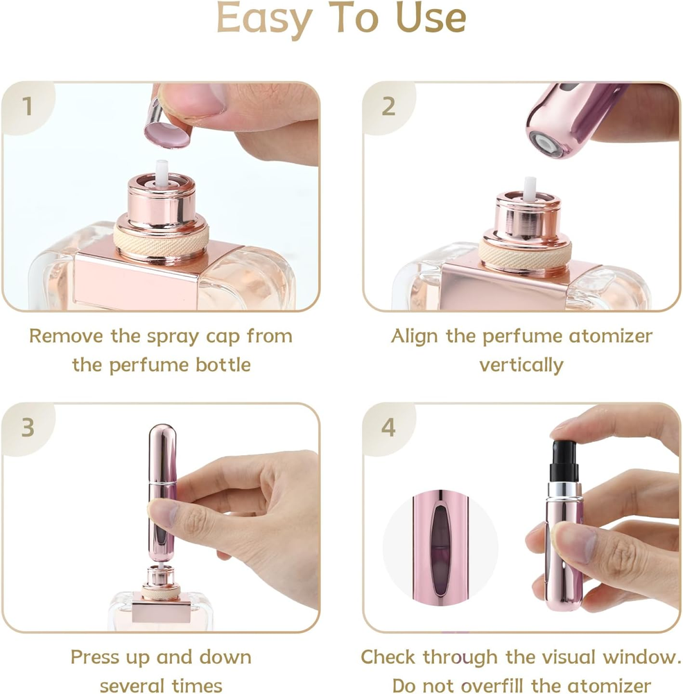 8 Pcs of 5Ml Portable Mini Refillable Perfume Atomizer Bottle Refillable