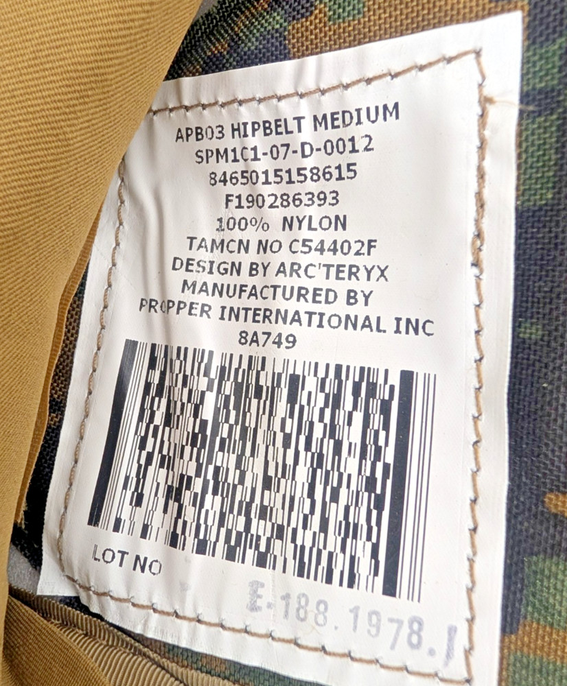 USMC ILBE Arcteryx Propper USGI MARPAT Rucksack Backpack & LID !