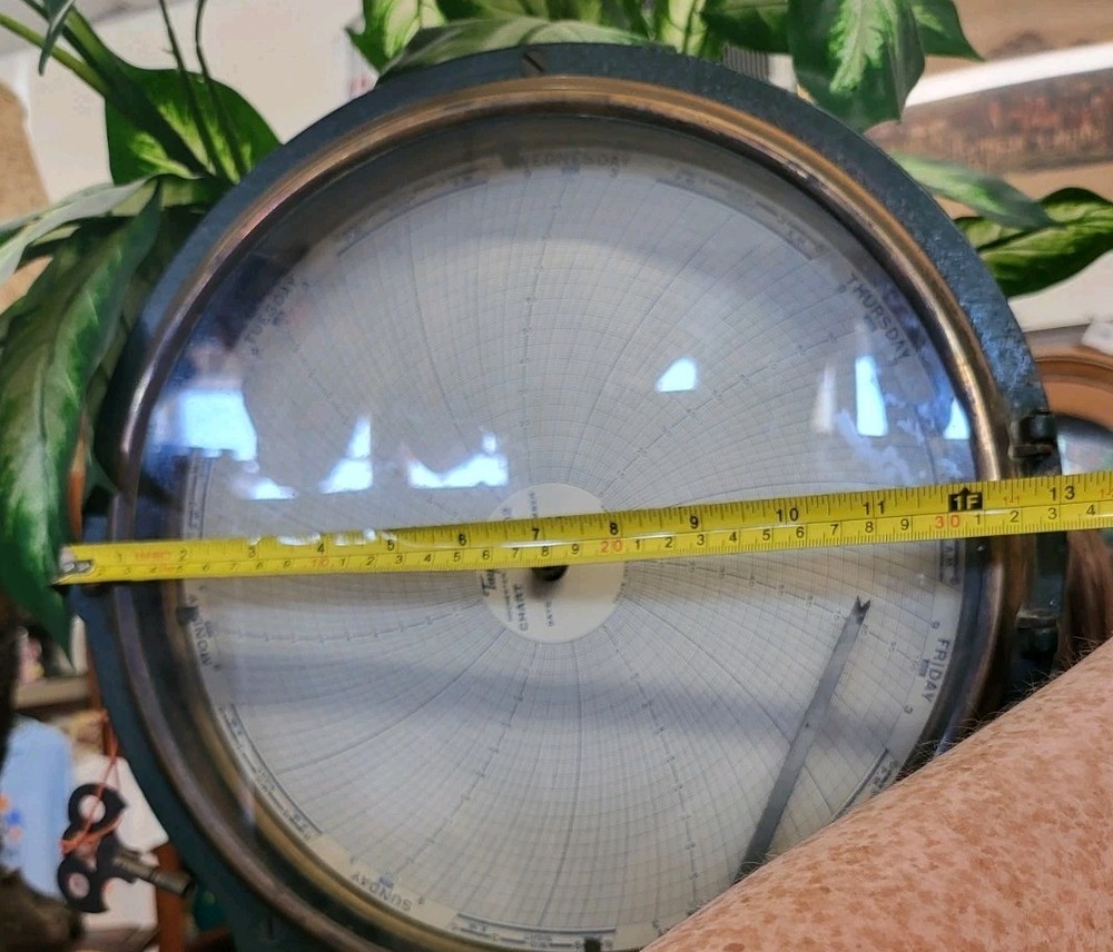 VINTAGE TAYLOR? 7 DAY TEMPERATURE CHART RECORDER KEY WIND
