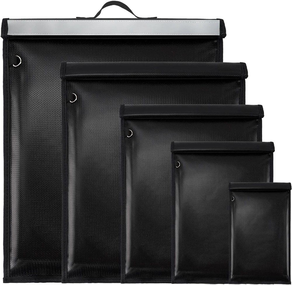 5-Piece Faraday Bag Set, Large Electromagnetic Shielding Bag with Handle