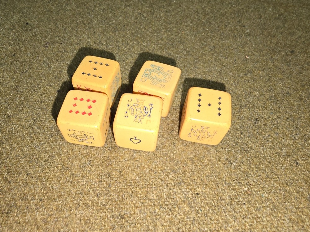 WWII Era Poker Dice