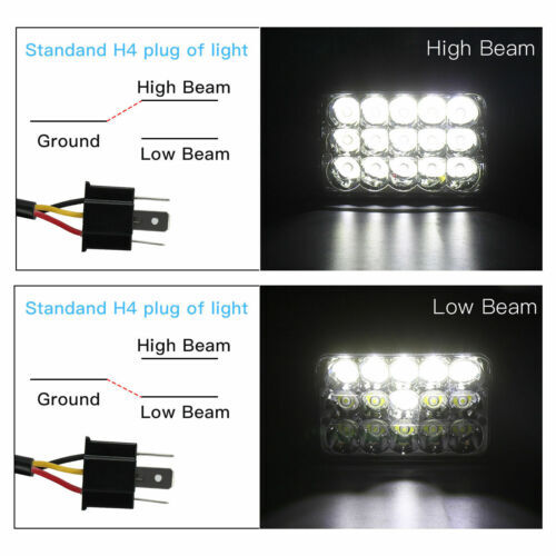 4X6" Motorcycle LED Headlight Lamp Hi/Low for Honda XR250 XR250L XR650L XR650R