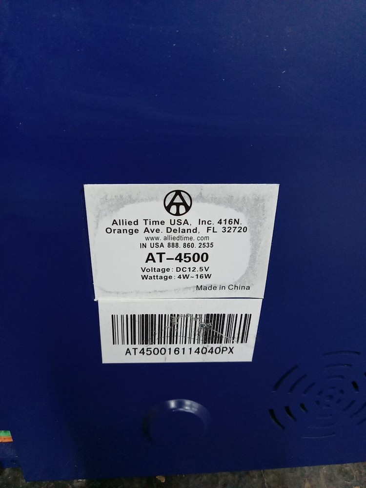 Allied Time USA AT-4500 Regular and Overtime Worked Hours Clock Untested