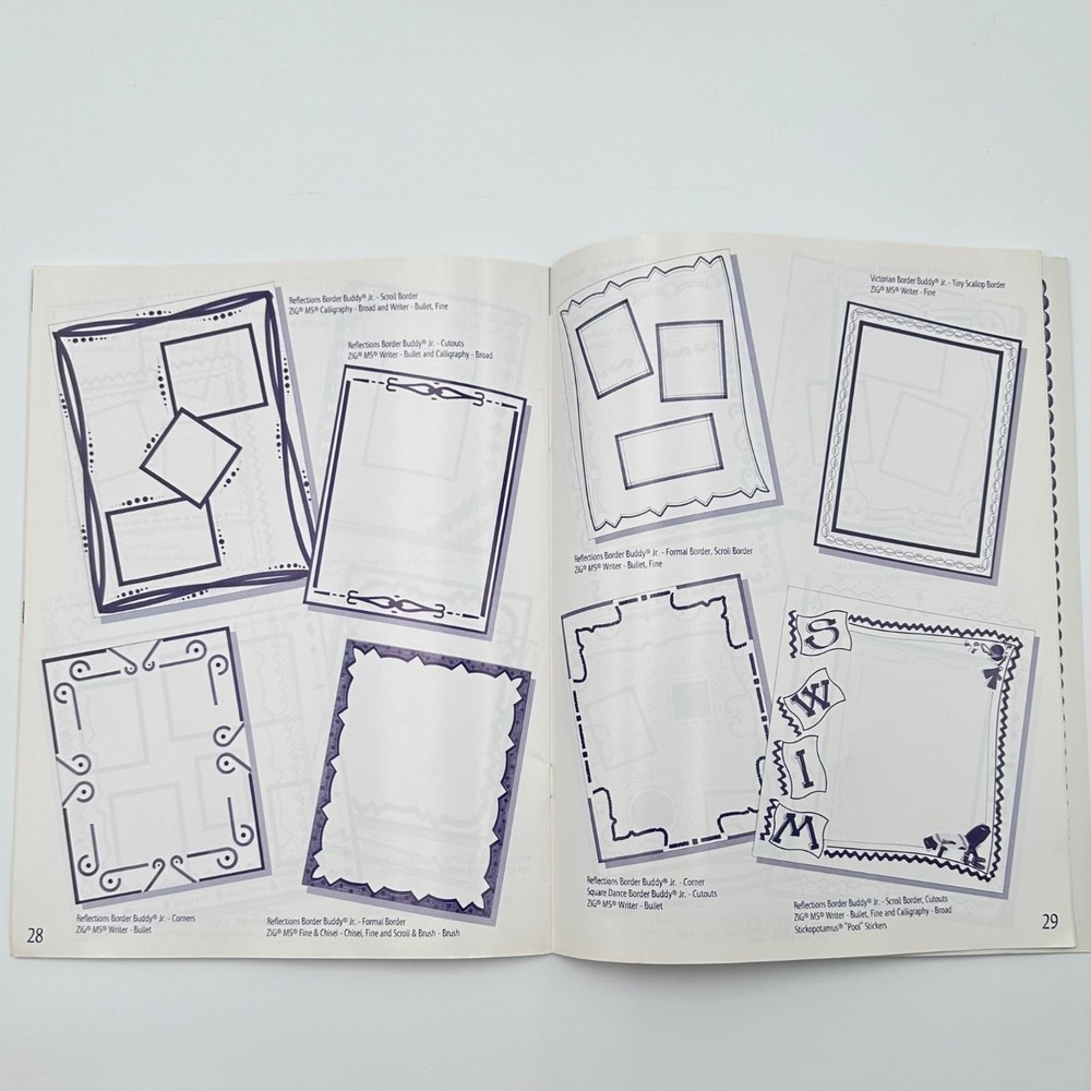 Borders & Beyond Junior Second Series Scrapbooking Book By EK Success Featuring
