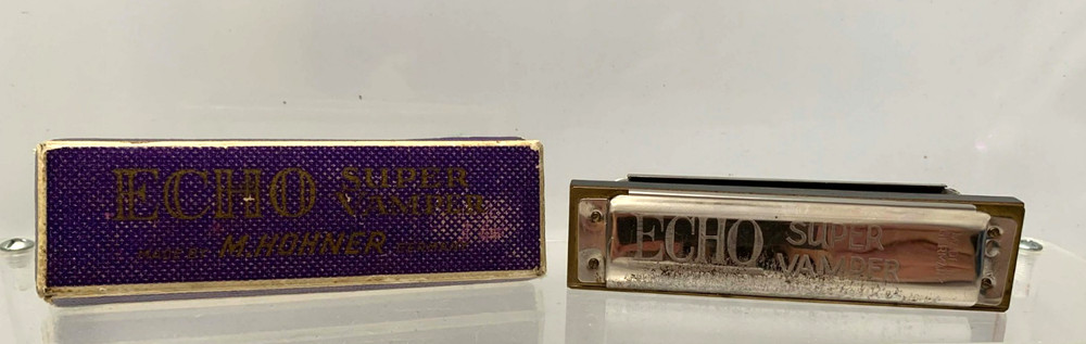 Vintage Echo Super Vamper Harmonica M. Hohner Made In Germany Harmonica. (A6)