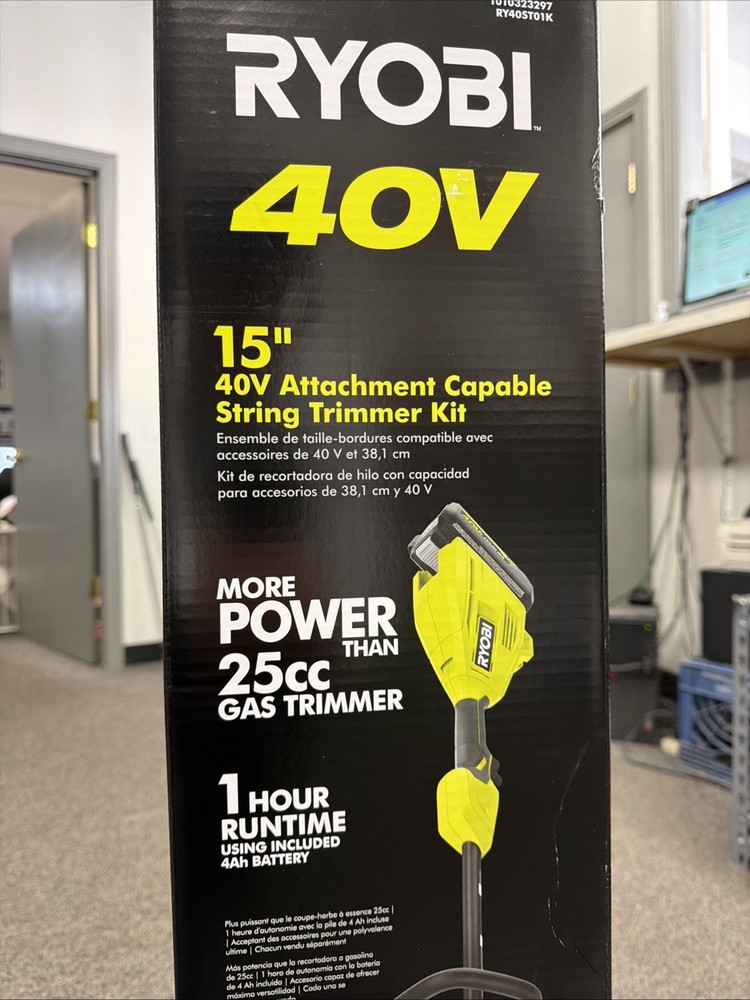 RYOBI 40V 15 in. Expand-It Cordless Battery Attachment Capable String Trimmer