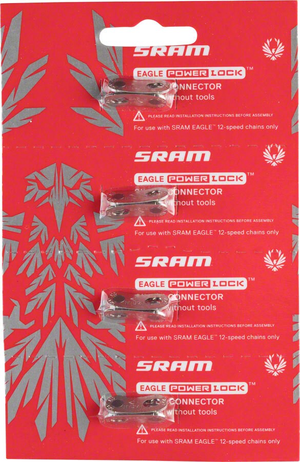 SRAM Eagle PowerLock 12-Speed Chain Connector Link Silver – 4 Pack