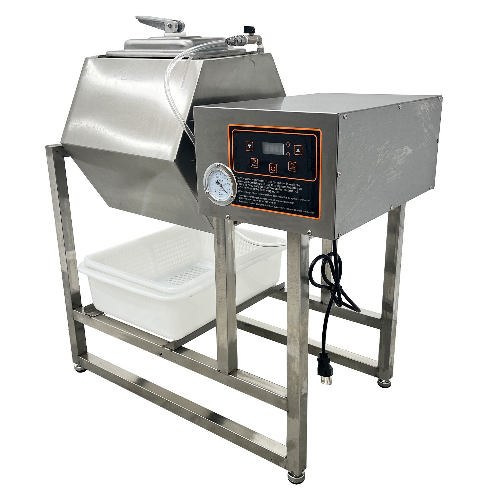 45L 12gal Vacuum Pump Meat Tumbler Marinator Vegetable Fermenting Machine Mixer