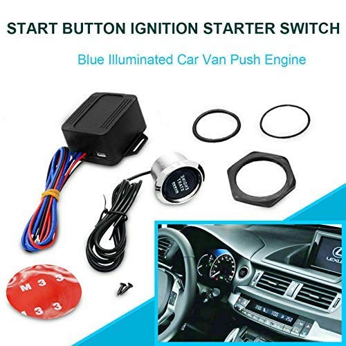 Push Start Button, Car 12V LED Engine Start Push Button Switch Ignition Input