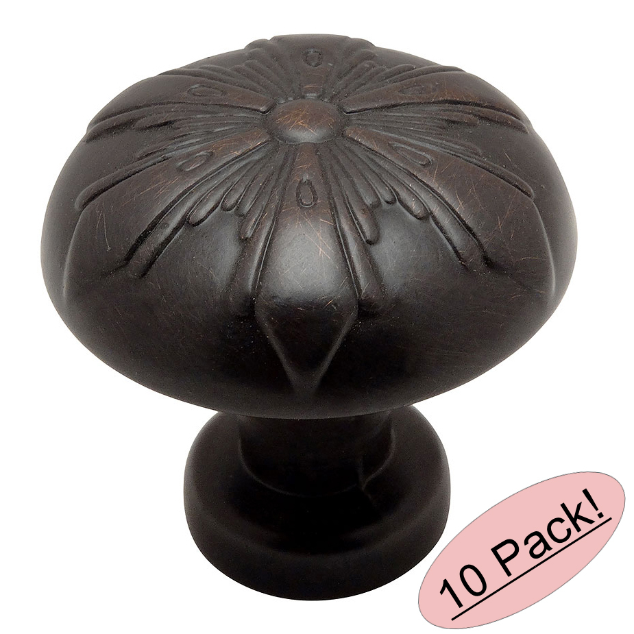 *10 Pack* Cosmas Oil Rubbed Bronze Cabinet Knobs #7682ORB
