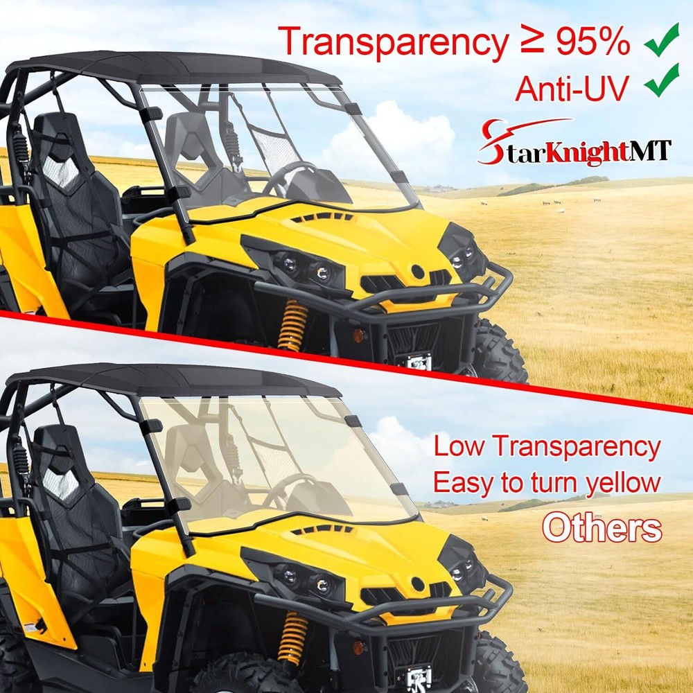 Anti-UV Full Windshield For 2011-2020 Can Am Commander 800/1000 Front Windon US