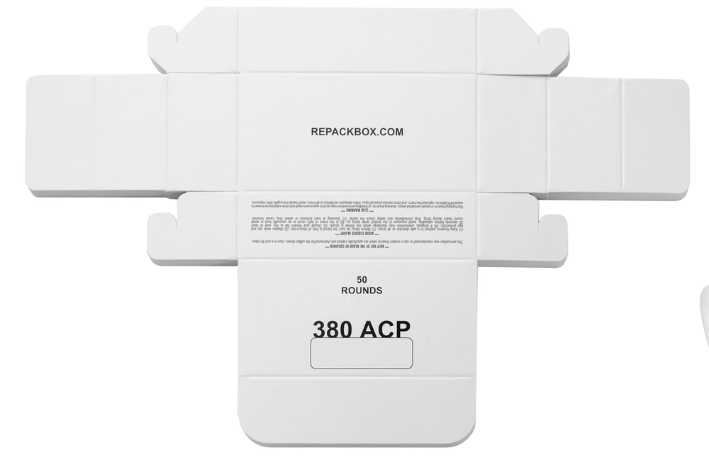 REPACKBOX® 3 SAMPLE BOXES - Military Cardboard 380 ACP Ammo Box