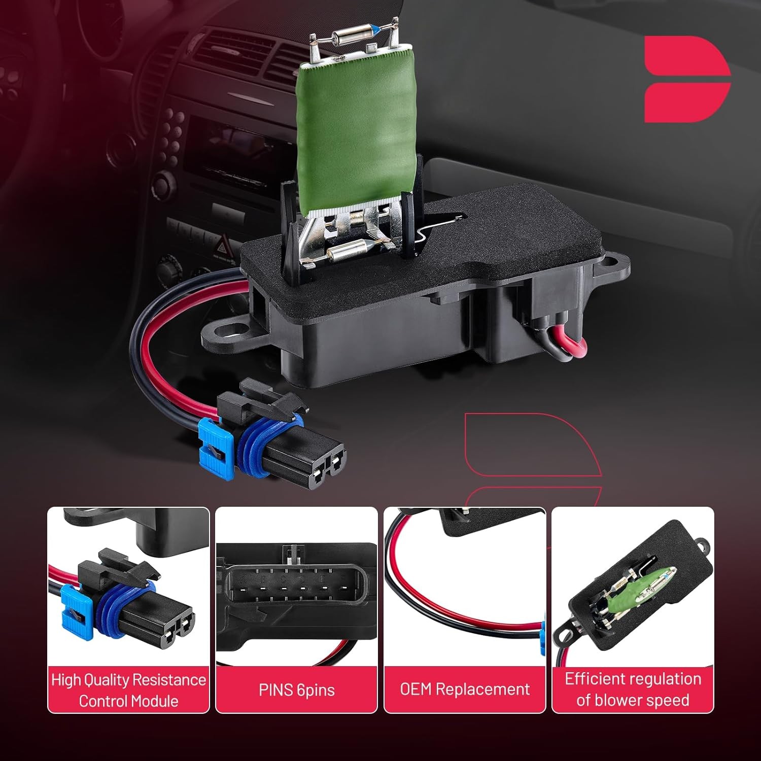 FOR Chevy Express Heater Blower Motor Resistor Kit 973-407 1580560 229410