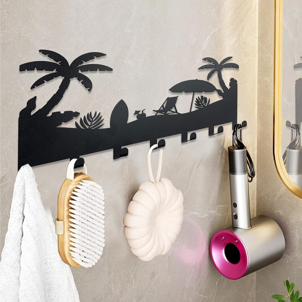 Wall Mounted Key Rack | Metal Hook Organizer | Coco