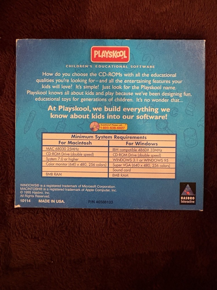 Playskool Play-Doh Creations PC CD-ROM w Instructions Opening Case Never Played