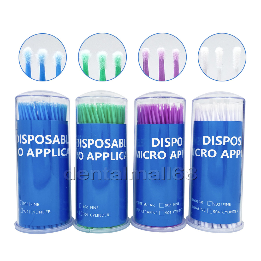 400 Microbrush Micro Brush Applicator Tips Regular, Fine, Super Fine Dental