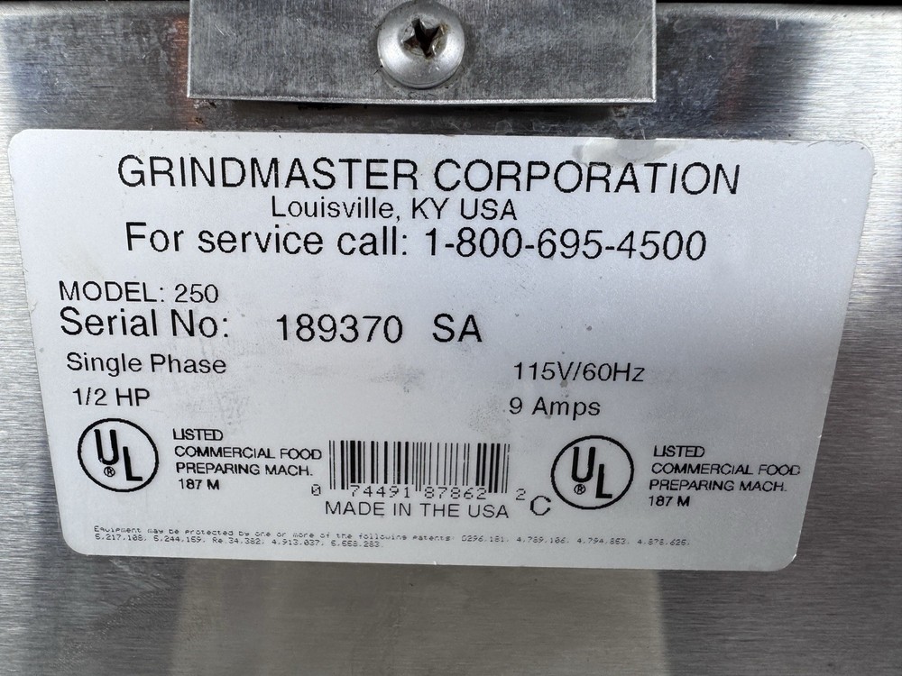 GrindMaster 250 Dual Hopper Coffee Grinder - Works Great