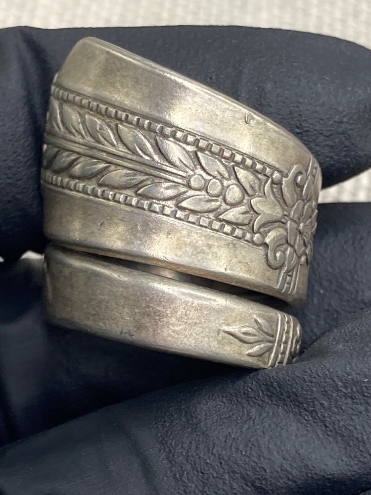 Vernon Silver Plate Silver Ring made from Flatware, Size 6.5